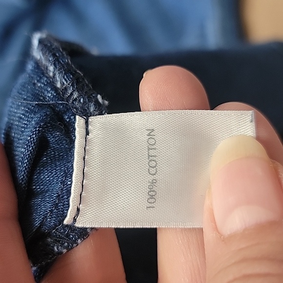 Pure Jill Indigo Size Dark Wash Blue T Shirt Dress with Pockets, Exc Used Cond - Picture 12 of 12